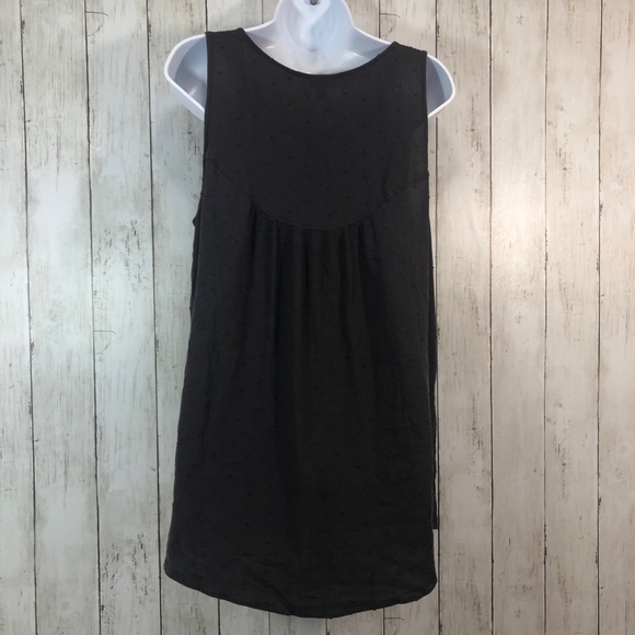 Torrid Dark Grey Swiss Dot Lace-Up Tank 1 - Picture 2 of 10